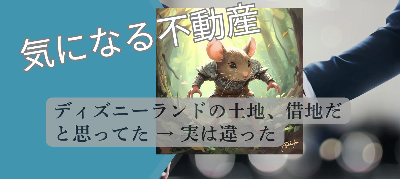 ディズニーは借地権ではないことについて解説するアイキャッチ画像