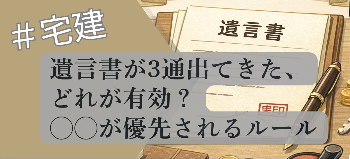 遺言書複数 優先順位ルール 最新日付 解説図 2026 不動産専門分析